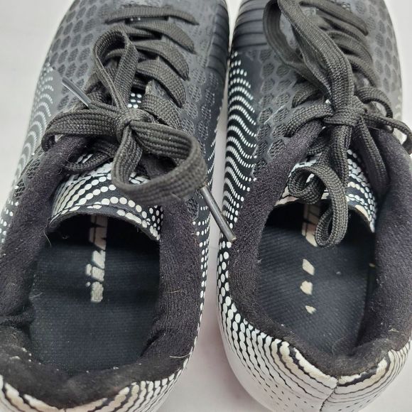 Vizari Junior Kids Size 2 Youth Stealth FG Black & White Soccer Cleats Football - Picture 9 of 10